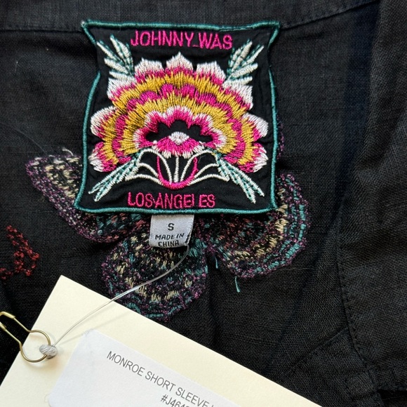 JOHNNY WAS MONROE SHORT SLEEVE LINEN JACKET SMALL - Picture 4 of 4